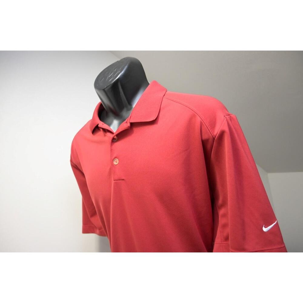 Nike Golf‎ Polo Dri Fit Tour Performance Dark Red Athletic Golf Shirt Mens Sz XL
